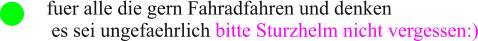 fuer alle die gern Fahradfahren und denken  es sei ungefaehrlich bitte Sturzhelm nicht vergessen:)